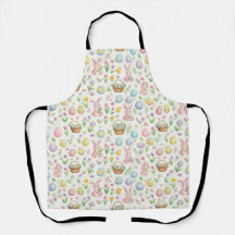 Whimsical Pastel Easter Bunny & Floral Pattern