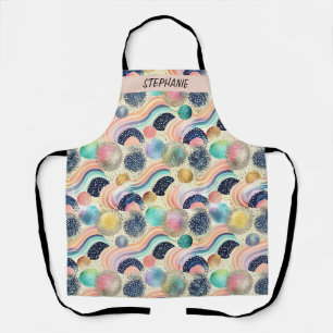 Tablier Whimsical Pastel Rainbow Waves & Parties scintilla