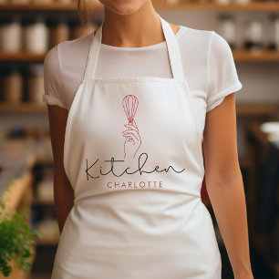 Tablier Whisk rose Cuisine moderne
