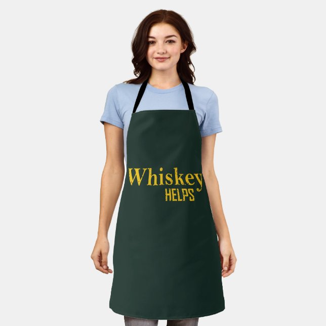 Tablier Whiskey aide à drôles l'alcool dit whisky citation (Porté)