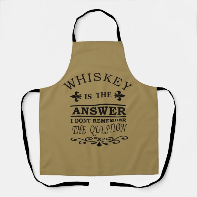 Tablier Whiskey cite d'humoristiques paroles d'alcool cade (Recto)
