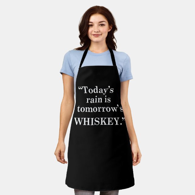 Tablier Whiskey cite d'humoristiques paroles d'alcool cade (Porté)