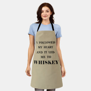Tablier Whiskey cite d'humoristiques paroles d'alcool cade