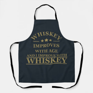 Tablier Whiskey cite d'humoristiques paroles d'alcool cade