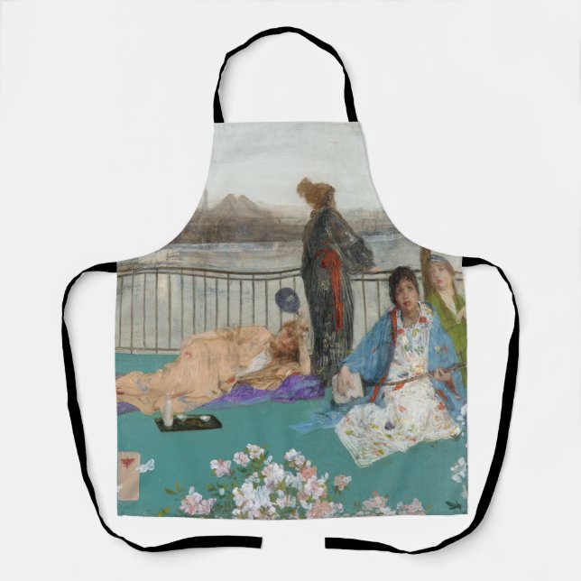 Tablier Whistler - Variations de couleur chair et de vert (Recto)