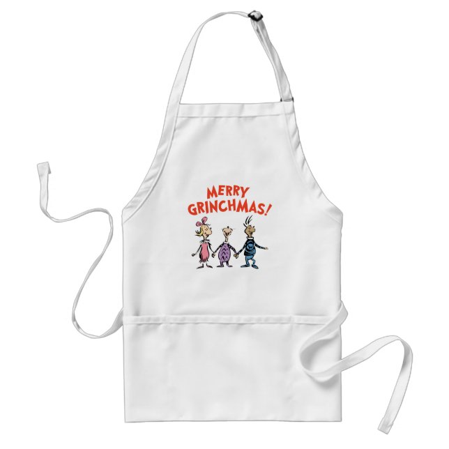 Tablier Whos Holding Hands Merry Grinchmas (Devant)