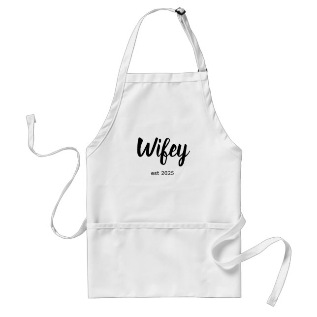 Tablier Wifey Custom Bride, Fiance Gift (Devant)
