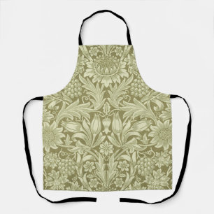 Tablier William Morris Fleur verte tournesol