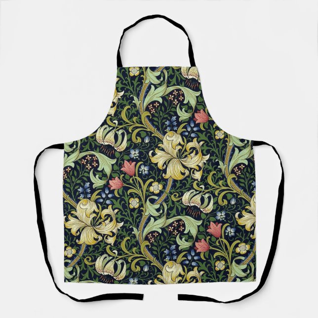 Tablier William Morris Golden Lily modèle floral (Recto)