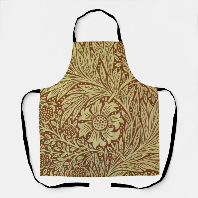 Tablier William Morris Marigold Motif de fleurs antiques (Recto)