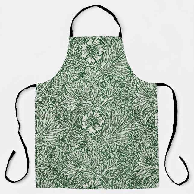 Tablier william morris marigold vert floral fleur (Recto)