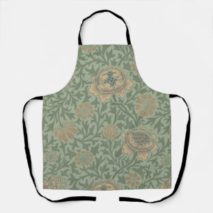Tablier William Morris motif floral Grafton vert sauge 