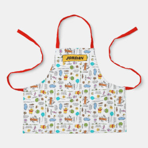 Tablier Winnie l'Ooh   Motif de croquis Doodle Friends