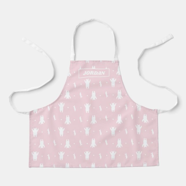 Tablier Winnie l'Ooh | Pink Pastel Polka Dot Motif (Recto)