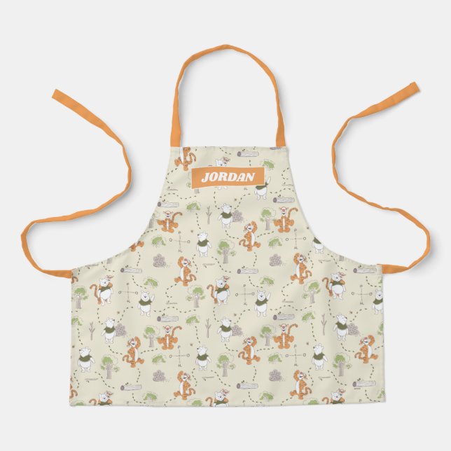 Tablier Winnie l'Ooh | Tigger & Pooh Forest Motif (Recto)