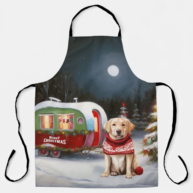 Tablier Winter Labrador Caravan Christmas Adventure (Recto)