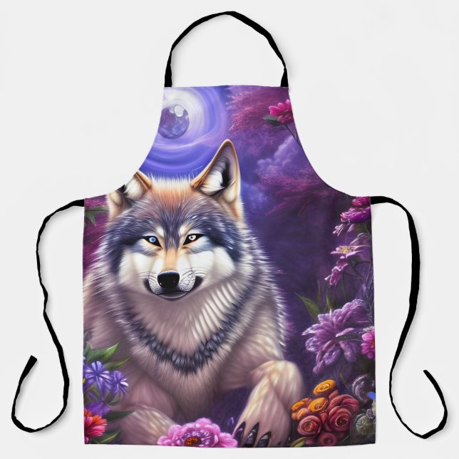 Tablier Wolf floral de Midnight Howl (Recto)