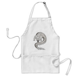 Tablier Wolfdragon noir et blanc Design