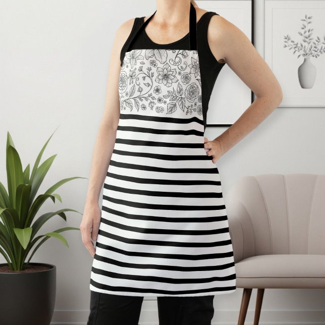 Tablier Women's Kitchen Apron with Stylish Pattern  (Créateur téléchargé)
