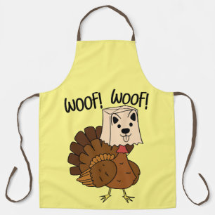 Tablier Woof Woof Funny Thanksgiving Turquie Kitchen Apron