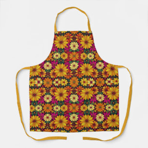 Tablier Wow ! Motif floral coloré et lumineux.