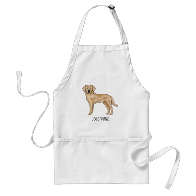 Tablier Yellow Labrador Retriever Cube Lab Chien Nom perso (Devant)