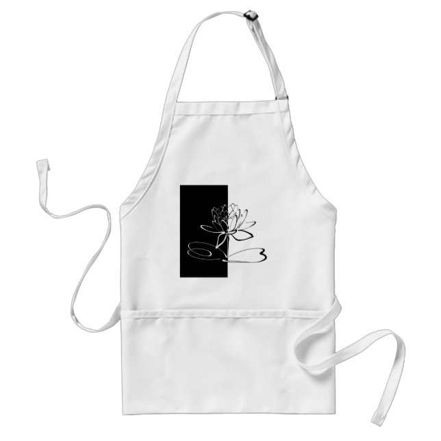 Tablier Yin Yang Black Lotus Blossom (Devant)