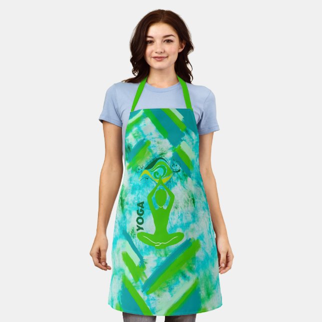 Tablier YOGA APRON, cadeau de cuisine (Porté)