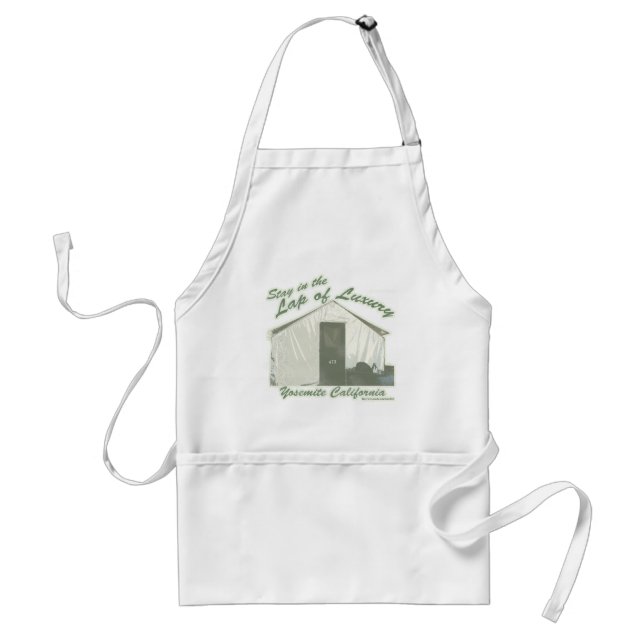 Tablier Yosemite Lap of Luxury Tent Travel Slogan (Devant)