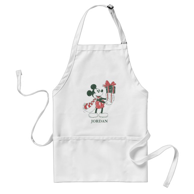 Tablier Yuletide Joy | Joyeux Noël Mickey (Devant)