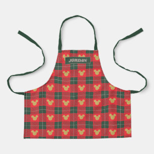 Tablier Yuletide Joy   Mickey Christmas Plaid Motif
