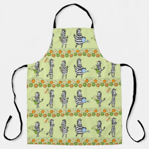 Tablier Zèbres et fruits Motif sans couture