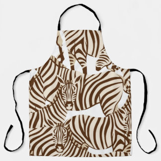 Tablier Zèbres, savane sauvage, motif sans soudure