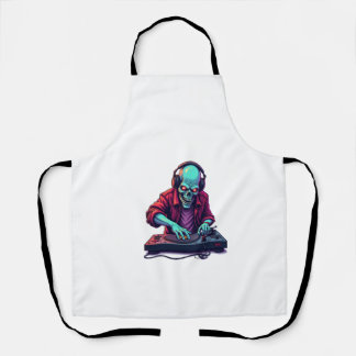 Tablier Zombie DJ � Music Festival Halloween Tee