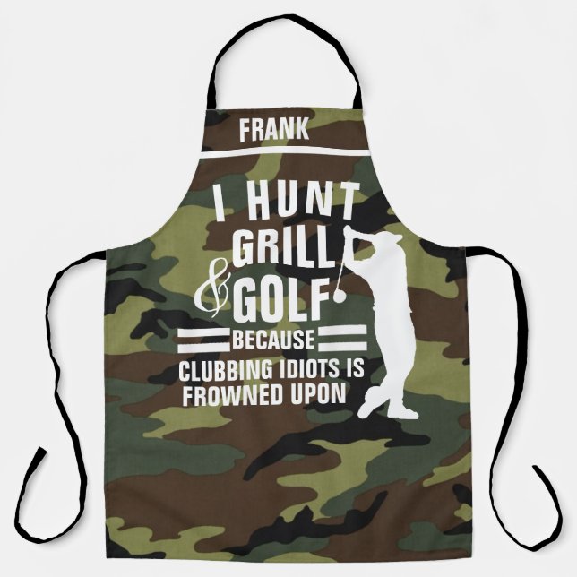 Tabliers Camo Personnalisés, Funny Novelty Golf (Recto)