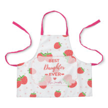 Tabliers de fille personnalisés aux fraises