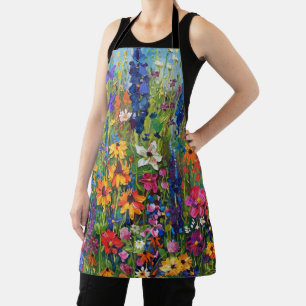 Tabliers de jardinage de champ fleur sauvage