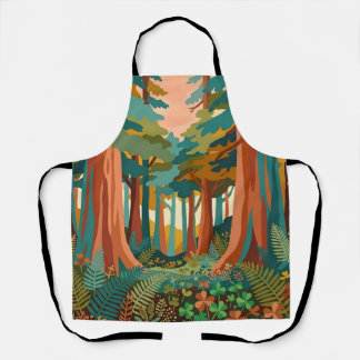 Tabliers Forêt de Séquoias Cuivre et sarcelle