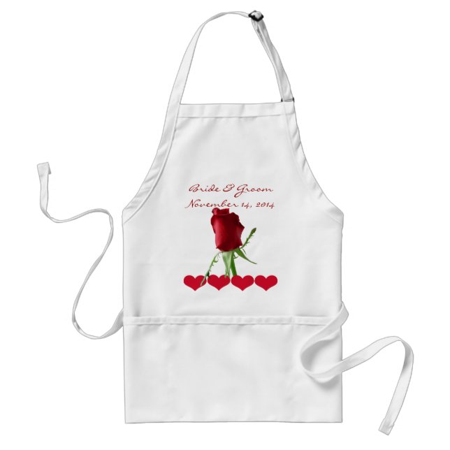 Tabliers Mariages Red Rose (Devant)