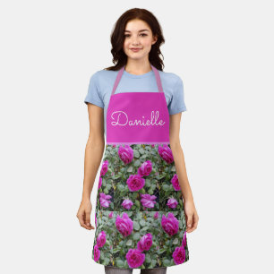Tabliers roses roses chou rose vintage
