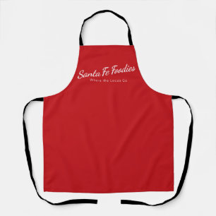 Tabliers rouges avec logo Santa Fe Foodies