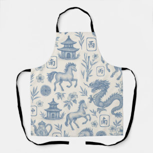 Tabliers toile de Mahjong - Année du Cheval
