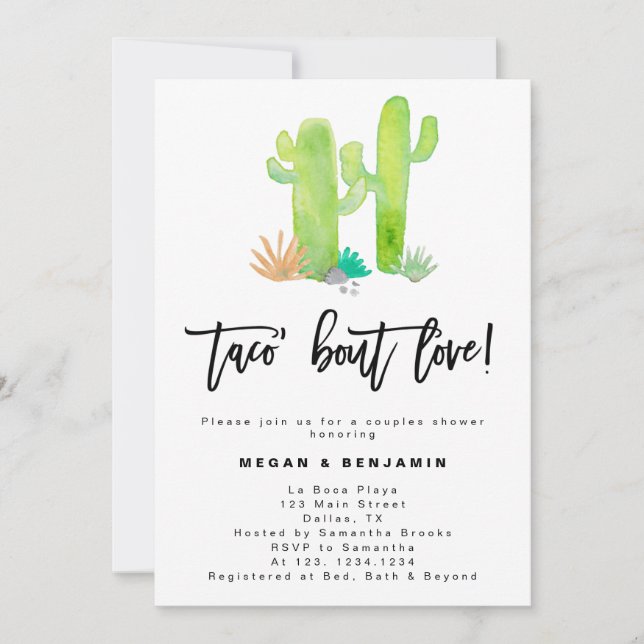 Tabo Bout Love Couples Bridal Shower Invitation (Front)