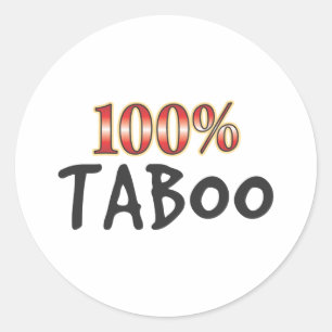 Taboo 100 Percent Classic Round Sticker