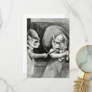 Tabs Pawnbroker by Louis Wain Thank You Card