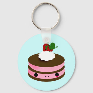 Tabu Japan Cake Line- Pink Keychain