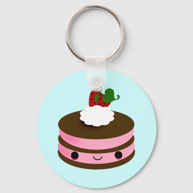 Tabu Japan Cake Line- Pink Keychain (Front)