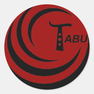 Tabu Logo no back TABU clear LARGE PNG Classic Round Sticker