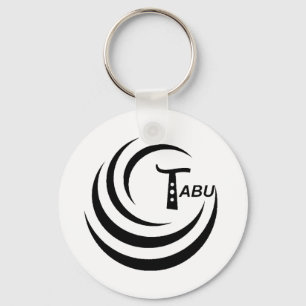 Tabu T Logo Large Black colour Keychain