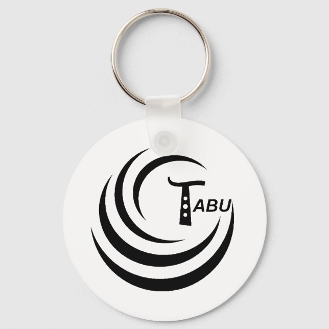 Tabu T Logo Large Black colour Keychain (Front)